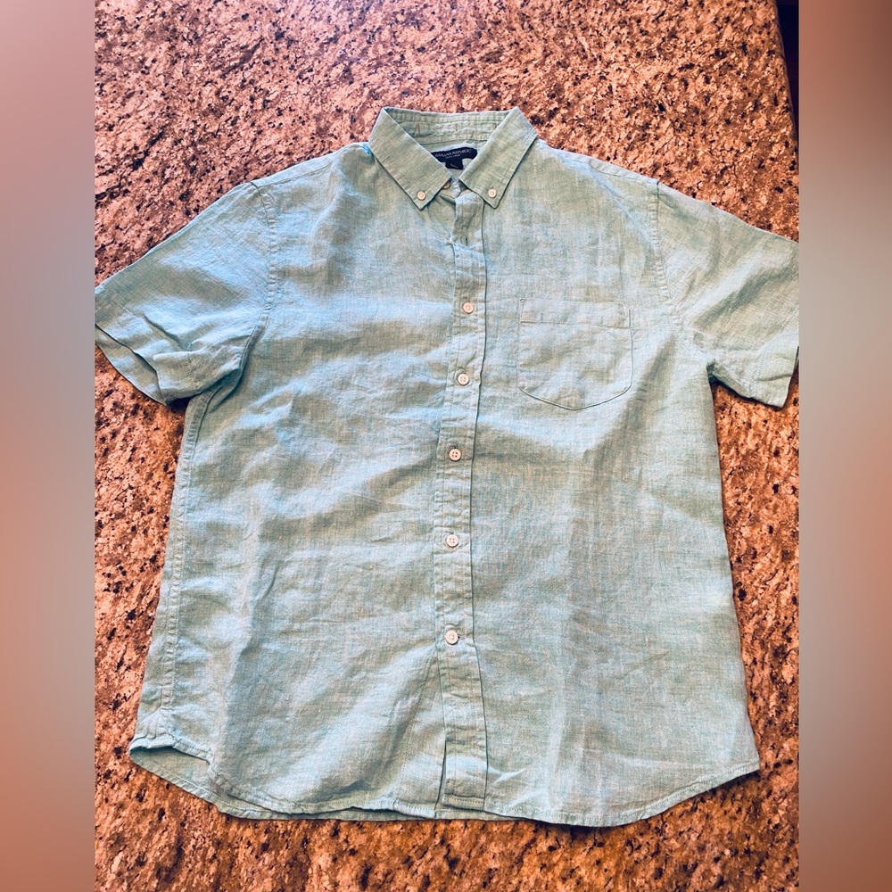 Banana Republic Mint Green Linen Shirt